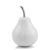White Medium  Pear Shaped Aluminum Accent Home Decor