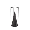 Black Metal Pyramid Sculpture – Modern Geometric Tabletop Accent