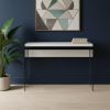 44" White and Clear Solid Console Table