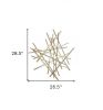 Metal Abstract Linear Strips Wall Sculpture – Modern Handmade Wall Art