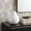 White Medium  Pear Shaped Aluminum Accent Home Decor