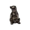 Gray Resin Bear Bookends (Set of Two) – Rustic Lodge‑Style Decorative Shelf Accents