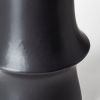 17" Black Abstract Cylinder Ceramic Table Vase