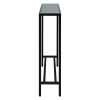 36" Black Mirrored Glass Console Table