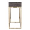 48" Gray and Gold Wood and Metal Frame Console Table With Drawer