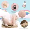 Plush Bunny Rabbit Rocking Horse – Pink Toddler Ride-On Toy with Sounds & Safety Belt