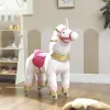 Plush Ride‑On Unicorn Toy with Wheels – 29.5" Rocking Horse for Kids