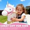 Plush Ride‑On Unicorn Toy with Wheels – 29.5" Rocking Horse for Kids