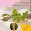 Plush Dinosaur Rocker with 32 Songs, Safety Seat & Wooden Base