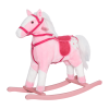 Pink & White Rocking Horse for Toddlers – Plush Ride‑On Toy with Sounds, Soft Seat & Wooden Rockers