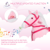 Pink & White Rocking Horse for Toddlers – Plush Ride‑On Toy with Sounds, Soft Seat & Wooden Rockers