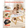 Wooden Sensory Activity Table & Art Easel – Reversible Board, Storage Bins & Learning Tools