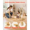 Wooden Sensory Activity Table for Toddlers – Double‑Sided Board, Storage Bins & 2 Stools