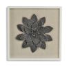 Black & Gold Flower Wood and Metal Wall Decor – Dimensional Floral Accent