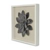 Black & Gold Flower Wood and Metal Wall Decor – Dimensional Floral Accent