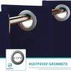 Dark Blue Outdoor Curtain with Grommets – 50" × 96"