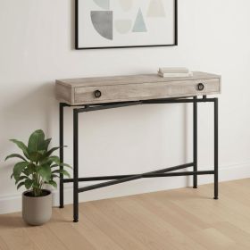 43" Cross-Leg Console Table – Modern Rectangular Accent Table | 3 Color Options (Color: Black & Taupe)