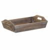 Handcrafted Wood Serving Tray With Side Handles – Tapered Rectangular