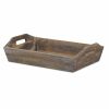 Handcrafted Wood Serving Tray With Side Handles – Tapered Rectangular