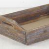 Handcrafted Wood Serving Tray With Side Handles – Tapered Rectangular