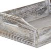 Handcrafted Wood Serving Tray With Side Handles – Tapered Rectangular