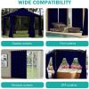 Dark Blue Outdoor Curtain with Grommets – 50" × 96"