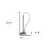 21" Modern Metal Bedside LED Table Lamp