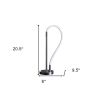 21" Modern Metal Bedside LED Table Lamp