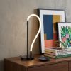 21" Modern Metal Bedside LED Table Lamp