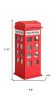12" Faux Leather Telephone Booth Jewelry Box