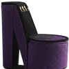 9" Velvet High Heel Jewelry Box