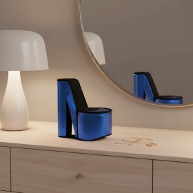 High Heel Jewelry Box Collection (Varies Black, Gold, Glitter, White Script Leopard: Blue & Black Glitter)