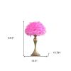 Glam Pink Feather Table Lamp