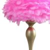 Glam Pink Feather Table Lamp