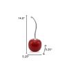 Red & Silver Aluminum Cherry Tabletop Sculpture