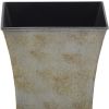 Recycled Plastic Indoor/Outdoor Square Pot Planter – Rustic Decorative Garden Accent