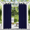 Dark Blue Outdoor Curtain with Grommets – 50" × 96"