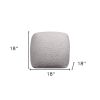 18" Polyester Cube Outdoor Pouf Ottoman – Modern Indoor/Outdoor Accent