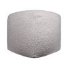 18" Polyester Cube Outdoor Pouf Ottoman – Modern Indoor/Outdoor Accent