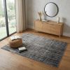 Gray & Black Abstract Power Loom Area Rug – Modern Contemporary Accent | Multiple Sizes