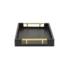 16" Faux Shagreen Serving Tray With Gold Handles – Available in 6 Colors