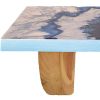 Blue & Natural Wood Agate Pattern Wall Mount Shelf (24" or 36")
