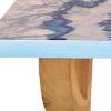 Blue & Natural Wood Agate Pattern Wall Mount Shelf (24" or 36")
