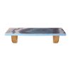 Blue & Natural Wood Agate Pattern Wall Mount Shelf (24" or 36")