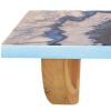 Blue & Natural Wood Agate Pattern Wall Mount Shelf (24" or 36")
