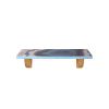 Blue & Natural Wood Agate Pattern Wall Mount Shelf (24" or 36")