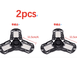 General Deformable Lamp Garage Light Radar Warehouse Industrial Lamp Home Lighting High Intensity (Option: White 60W sensor 2pcs)