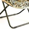 33" Faux Fur Folding Lounge Chair – Modern Tufted Saucer Accent Seating
