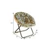 33" Faux Fur Folding Lounge Chair – Modern Tufted Saucer Accent Seating