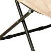33" Faux Fur Folding Lounge Chair – Modern Tufted Saucer Accent Seating